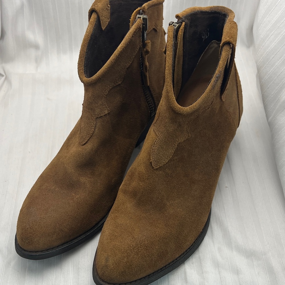 ARIAT Brown Suede Ankle Boots Women’s Size 9 - Picture 14 of 16